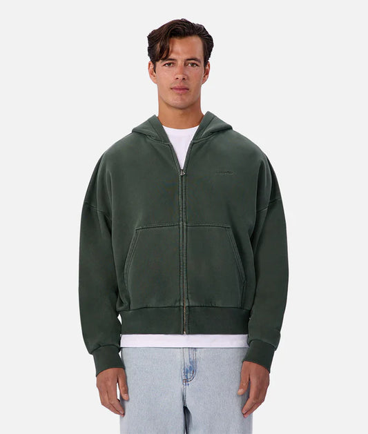 Industrie - The Staten Zip Through Hoodie LAWN