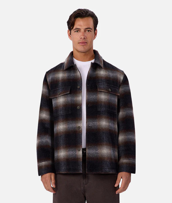 Industrie - The Riverton Check Jacket BLKBROWNCMB