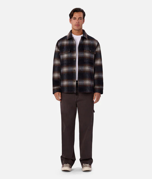 Industrie - The Riverton Check Jacket BLKBROWNCMB
