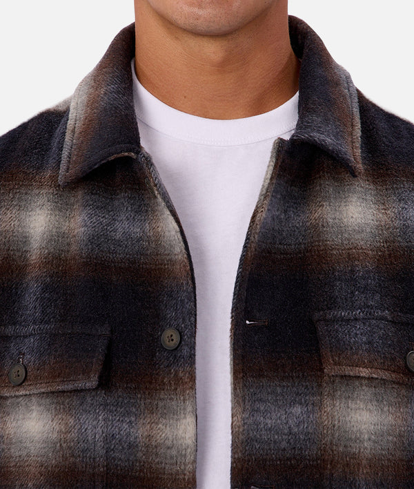 Industrie - The Riverton Check Jacket BLKBROWNCMB