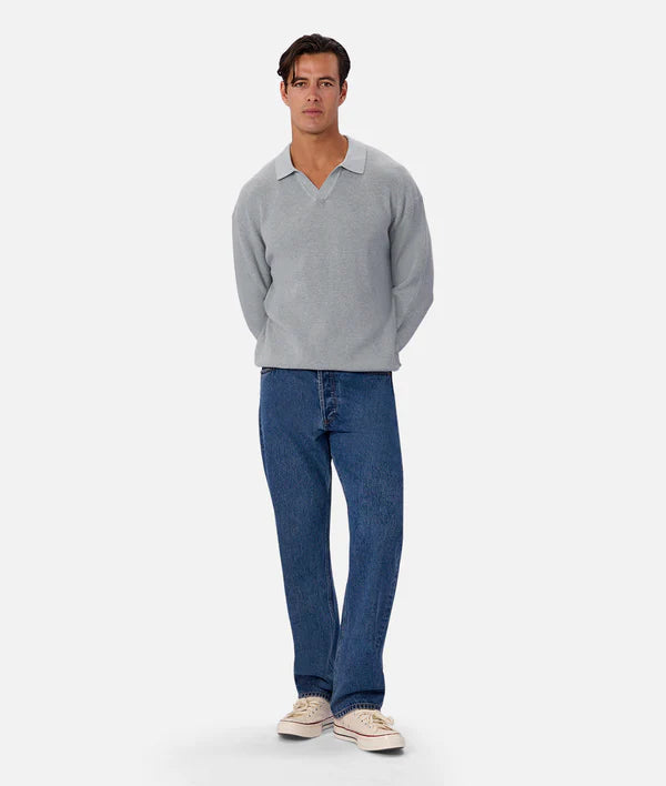 Industrie - The New England Zip Neck Knit MINERAL