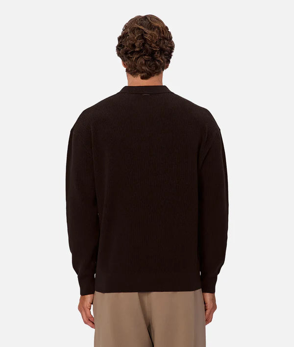INDUSTRIE THE NEW ENGLAND POLO KNIT - ESPRESSO
