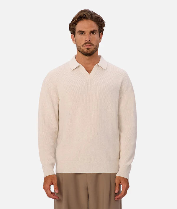 INDUSTRIE - The New England Polo Knit  -IVORY