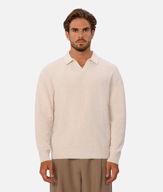 INDUSTRIE - The New England Polo Knit  -IVORY