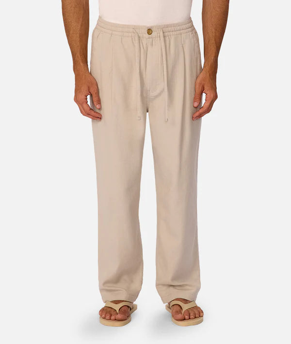INDUSTRIE - The Mallorca Linen Pant NEW STONE