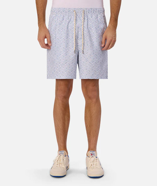 INDUSTRIE - The alvarado swim short CREAM/INDIGO