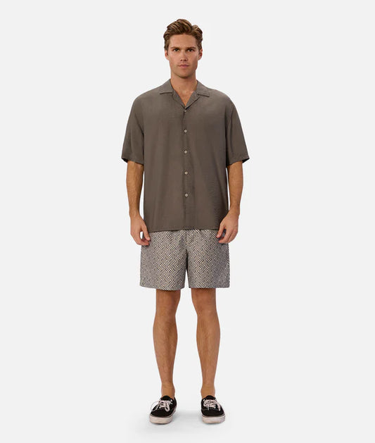 INDUSTRIE - The alvarado swim short KHAKI/CHAR