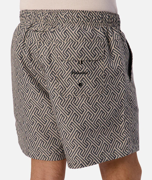 INDUSTRIE - The alvarado swim short KHAKI/CHAR