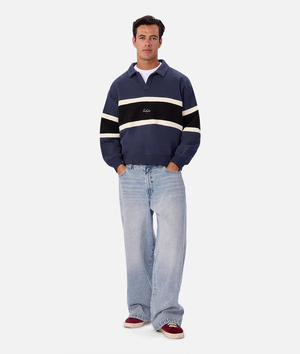 Industrie - The Eastbourne Track Top BLU/BLACKCOMBO