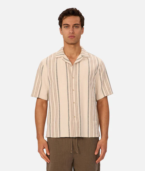 INDUSTRIE - THE CARMONA S/S SHIRT - BGE/BKL/CL