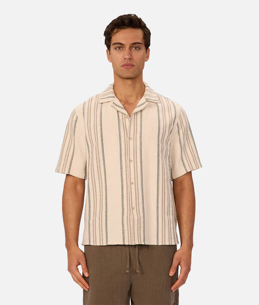 INDUSTRIE - THE CARMONA S/S SHIRT - BGE/BKL/CL