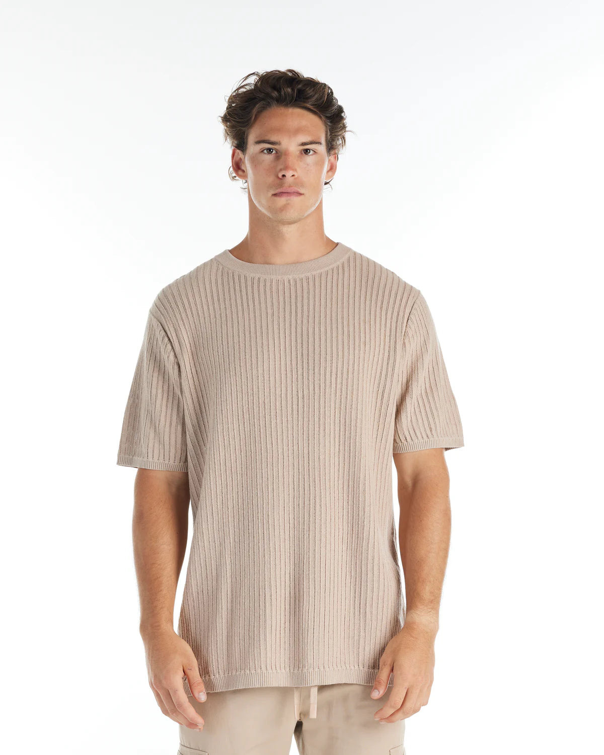 NANA JUDY - Valley knitted Tee SOFT BEIGE