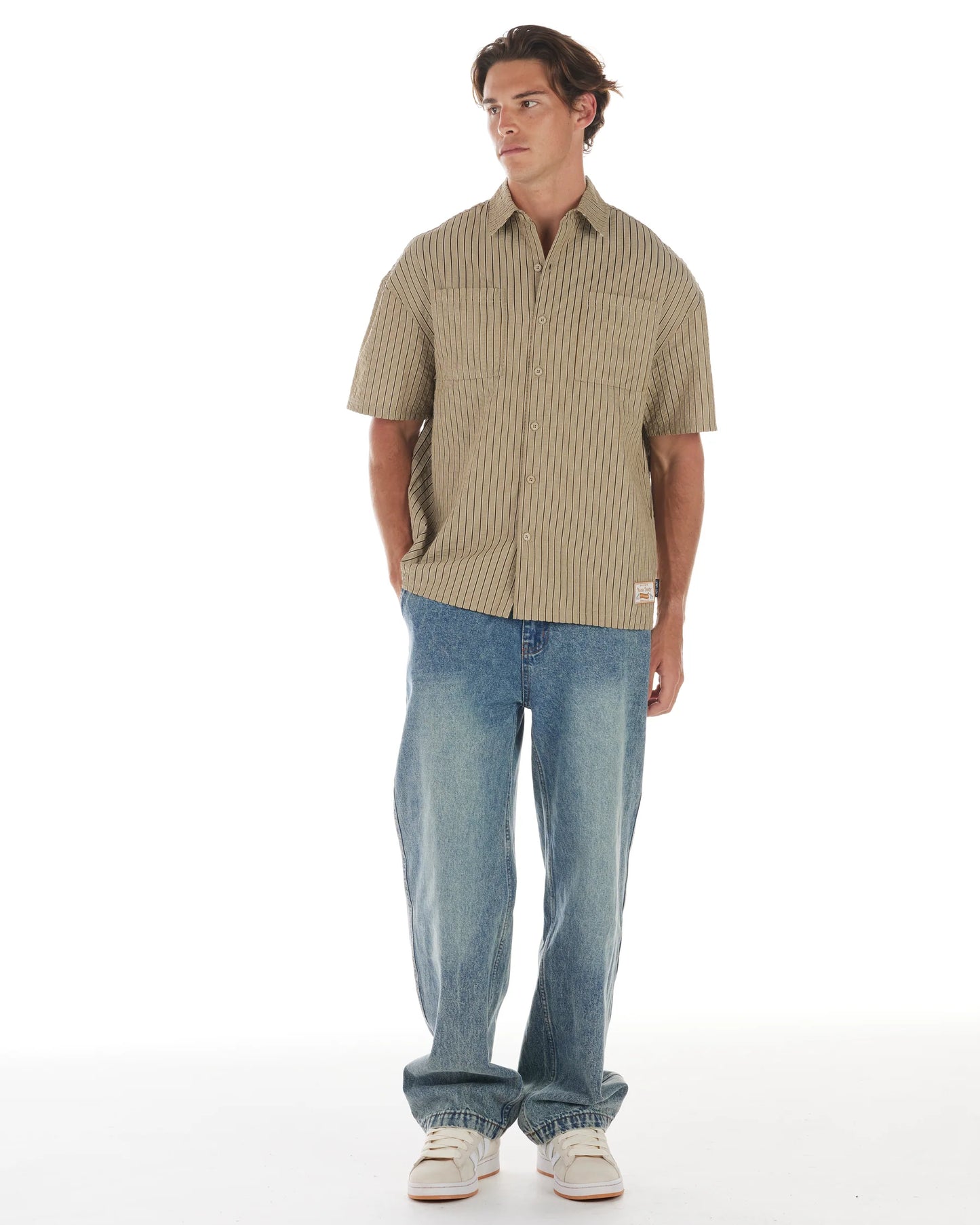 Nana Judy - Victor S/S SHIRT BROWN STRIPE