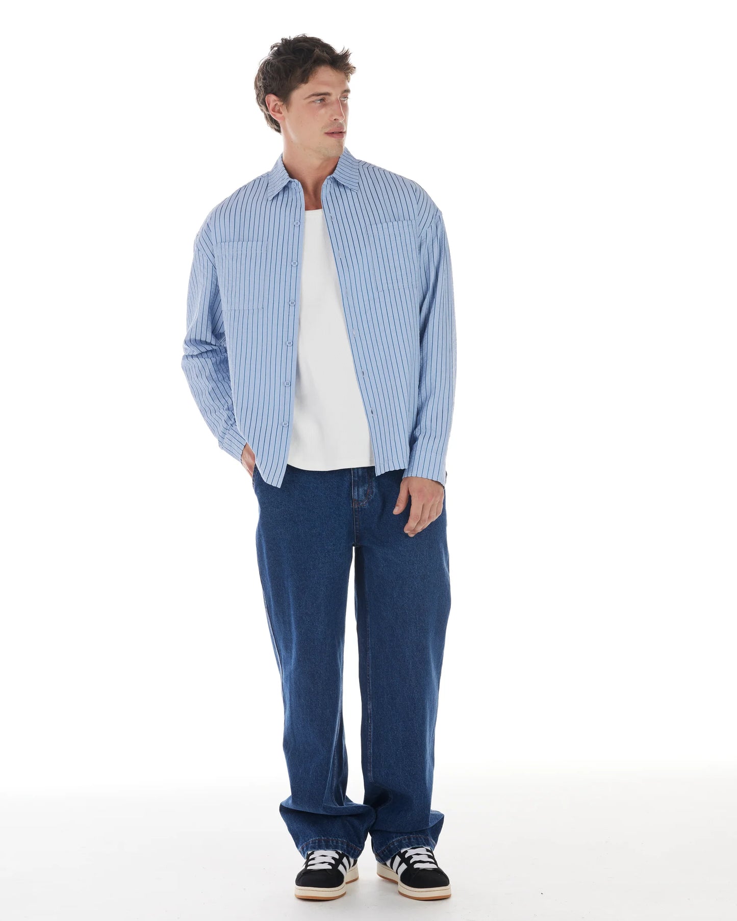 Nana Judy - Victor L/S SHIRT BLUE STRIPE