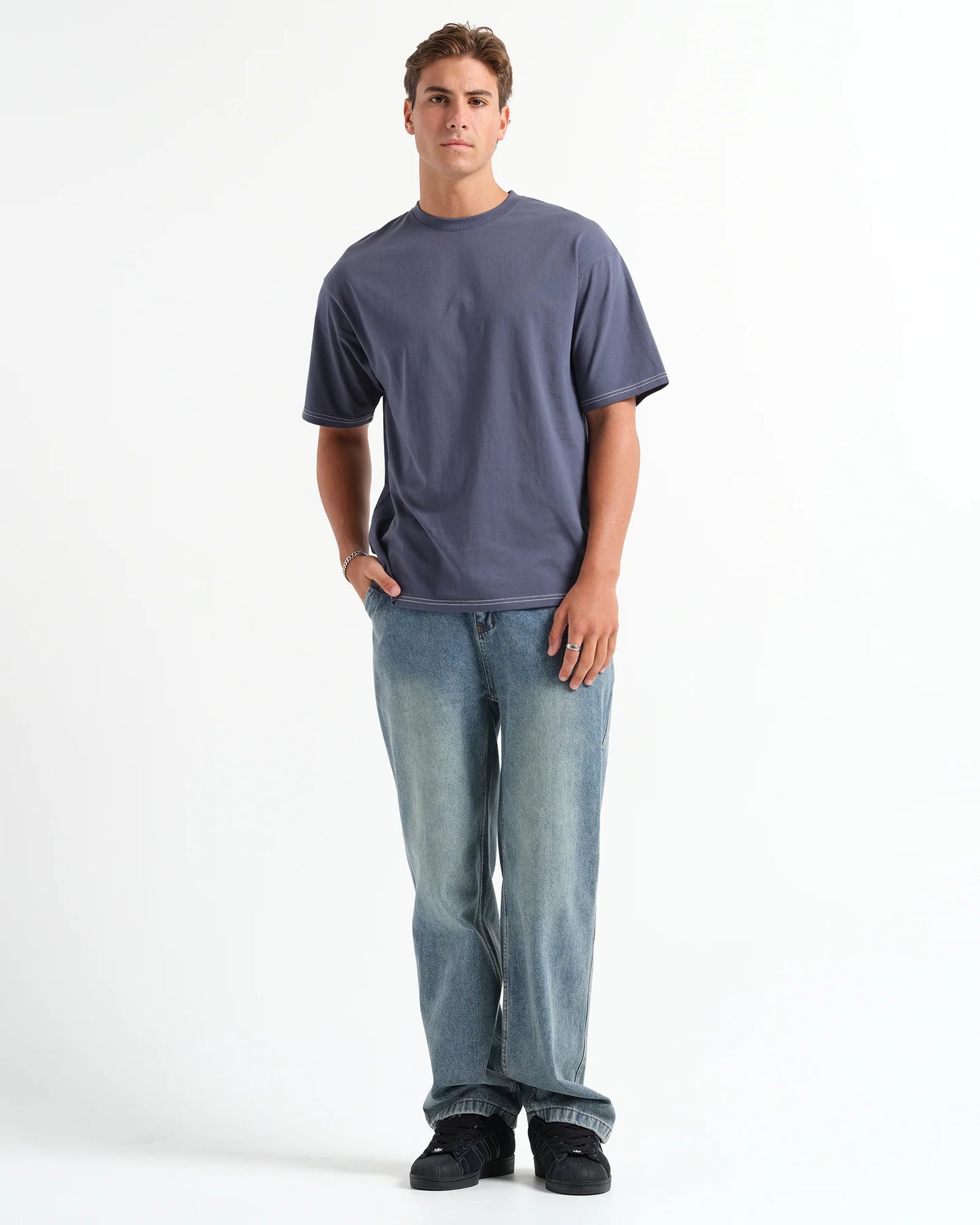 NANA JUDY - AUSTIN T-SHIRT - STEEL BLUE