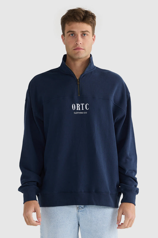 ORTC - Oversized Logo Quarter Zip NAVY