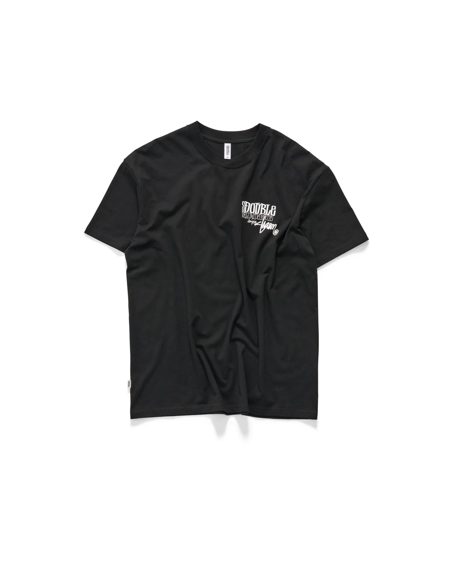 S/DOUBLE - World Wide Roots TEE BLACK