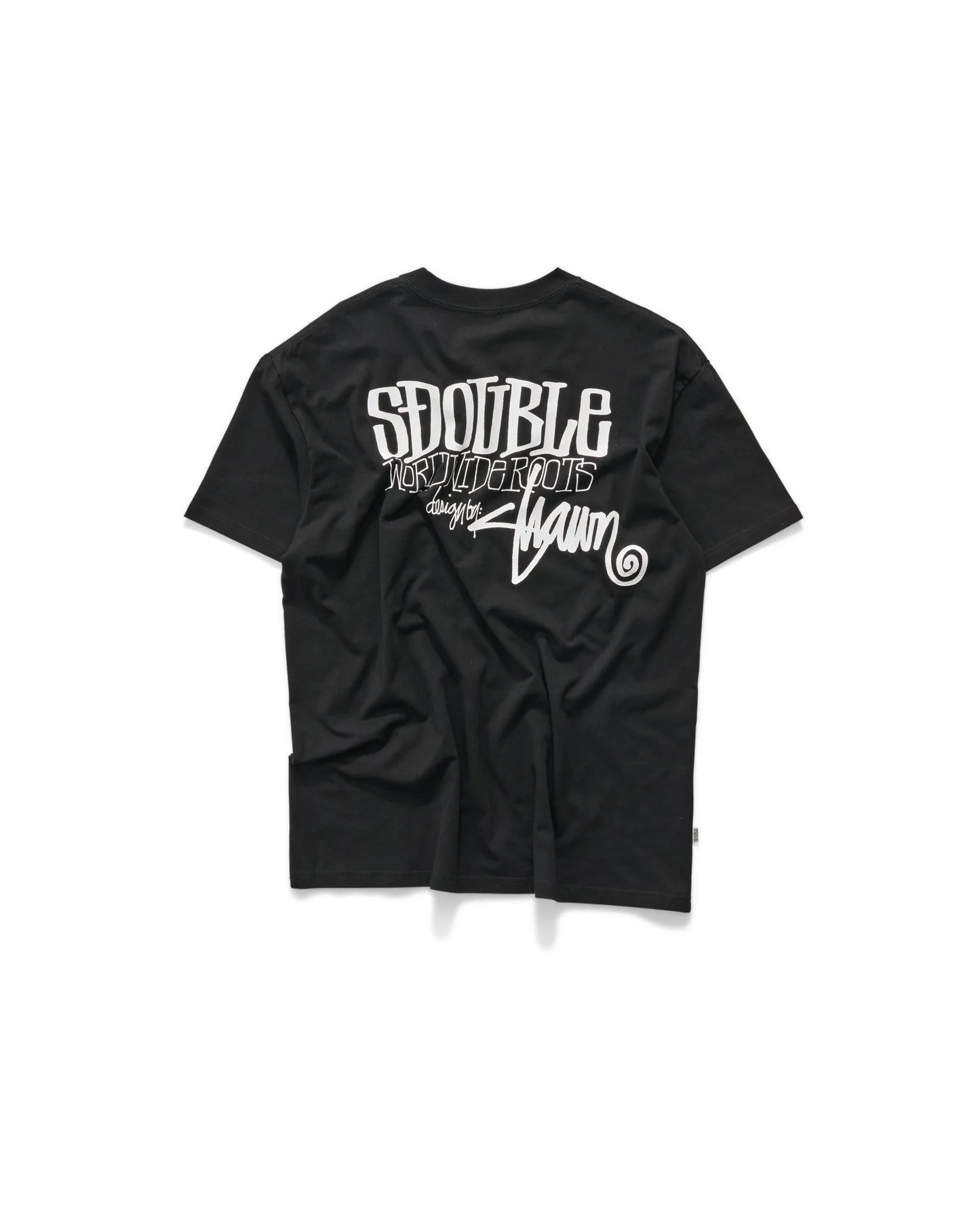 S/DOUBLE - World Wide Roots TEE BLACK