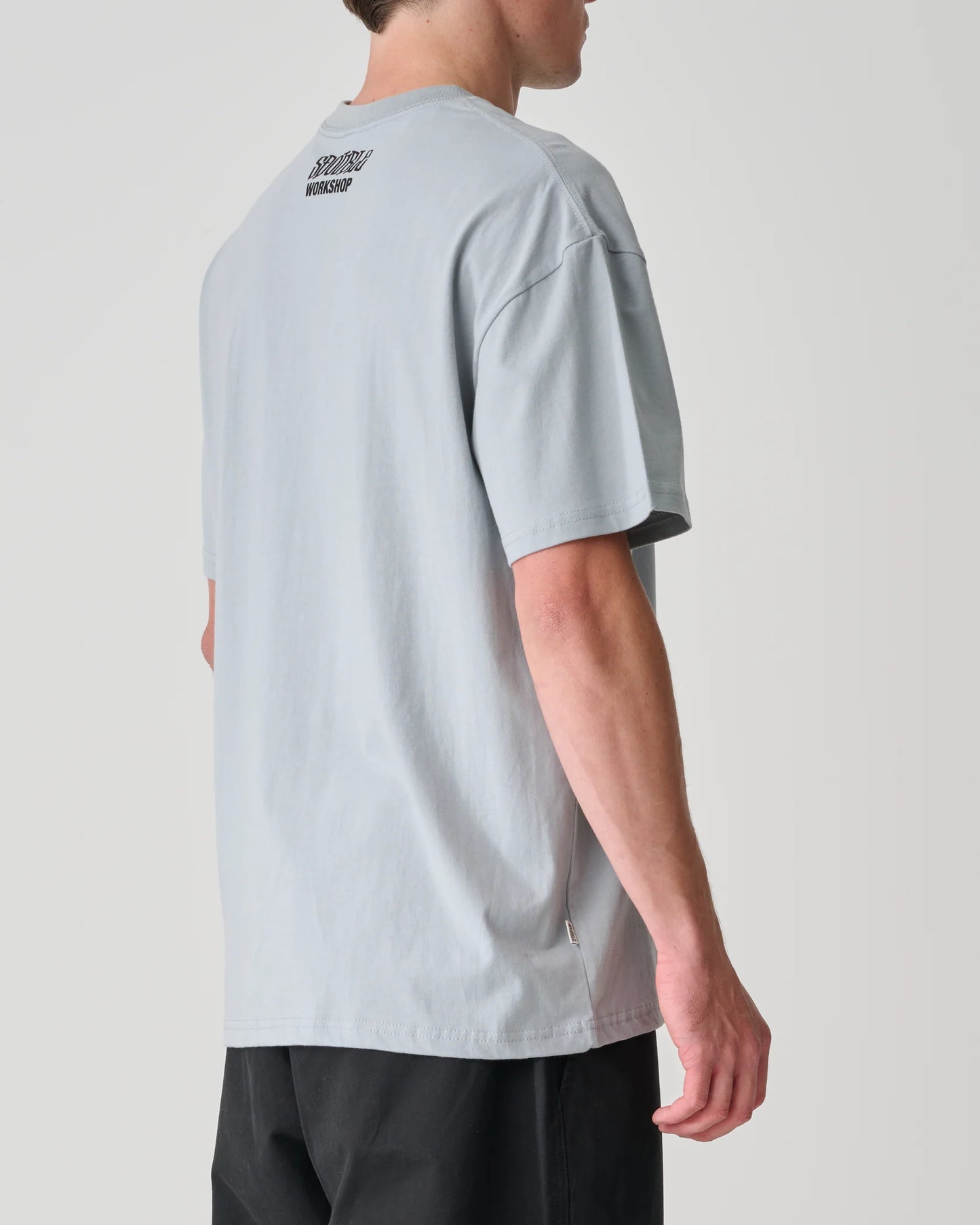 S/DOUBLE - SMALL STOCK SS TEE - BLUE GREY