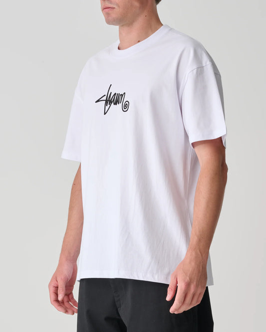 S/DOUBLE - SMALL STOCK TEE- WHITE