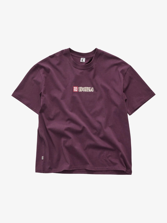 S DOUBLE - s cube mid block ss tee - BORDEAUX
