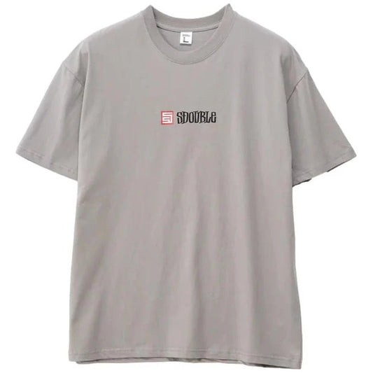 S/DOUBLE - S CUBE MID BLOCK TEE - STONE