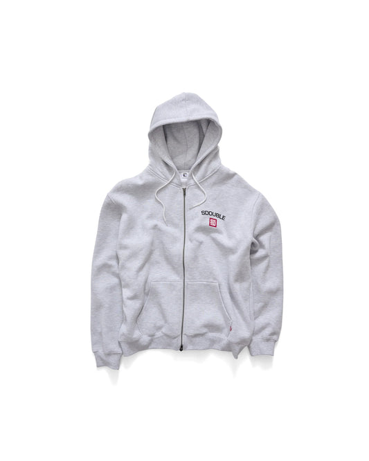 S/DOUBLE - Cities Zip Thru Hood ASH HEATHER