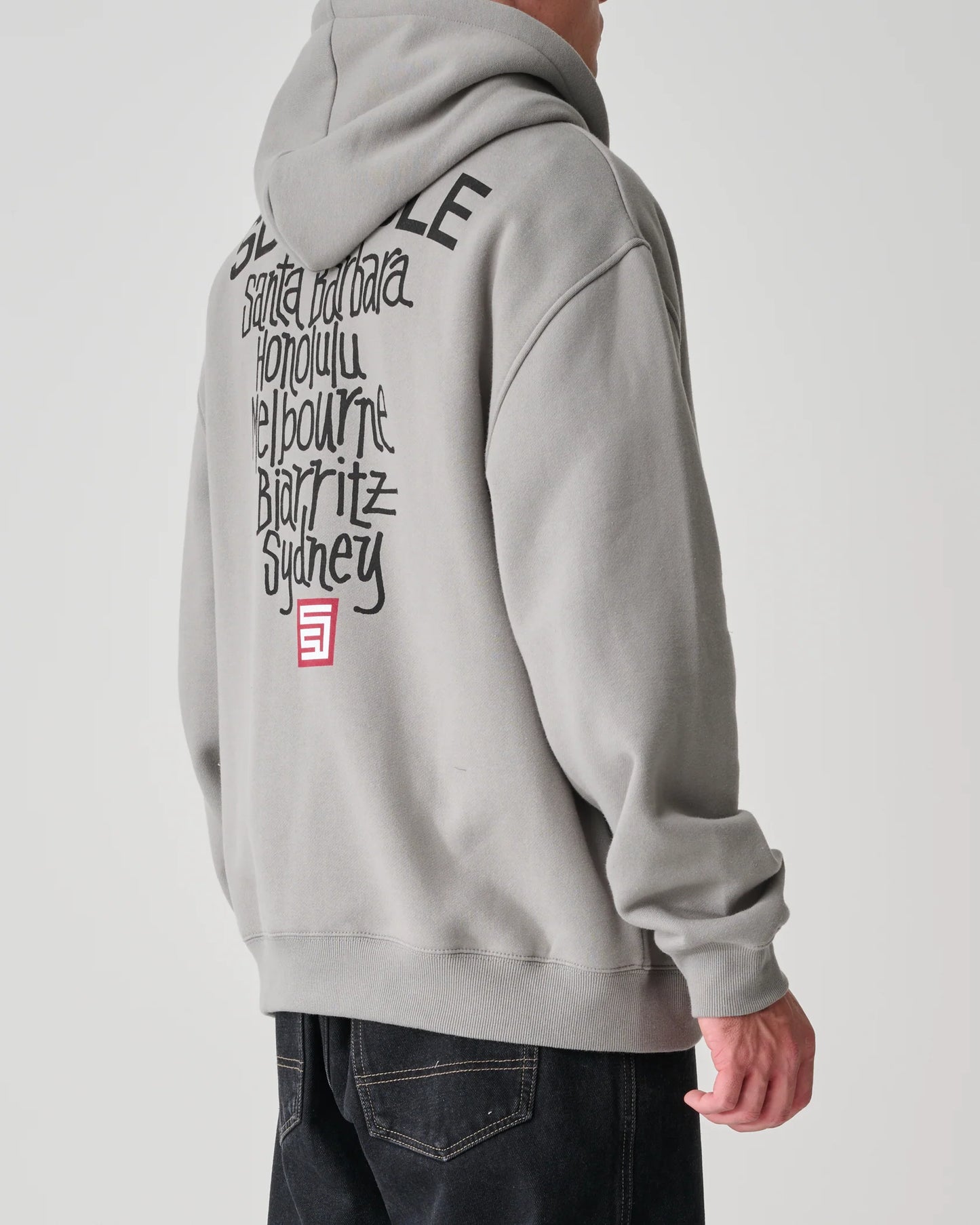S/DOUBLE - CITIES ZIP THRU HOOD - STONE