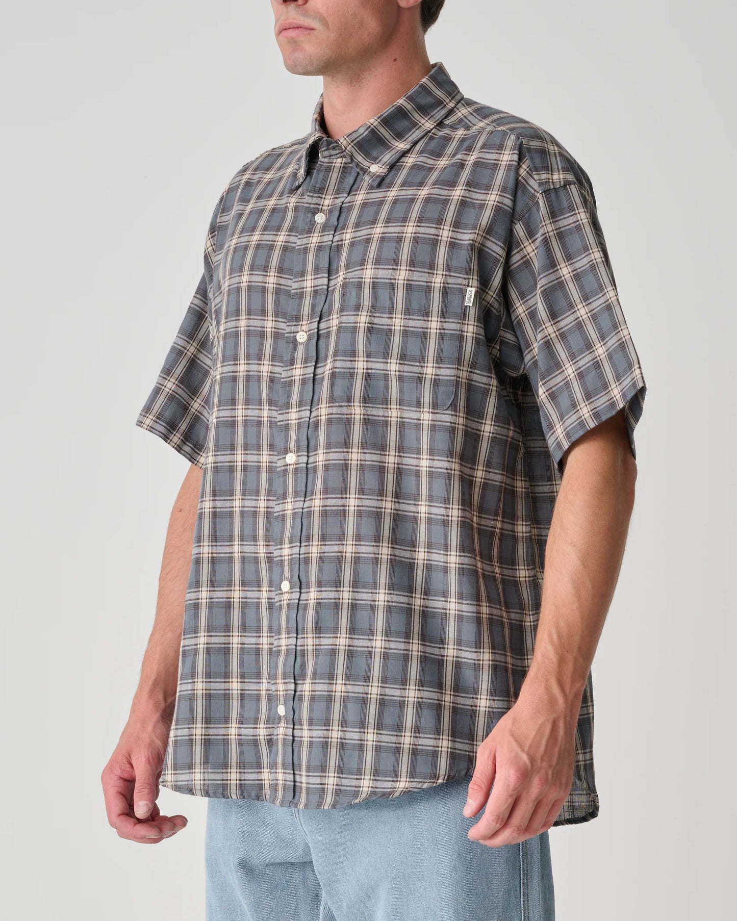 S/DOUBLE - ALSTON SS SHIRT - BLUE