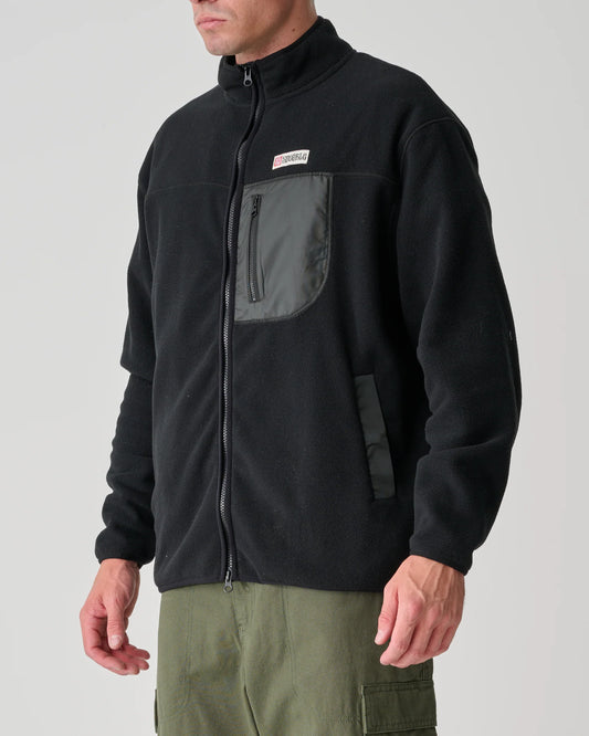 S/DOUBLE - POLAR FLEECE Jacket - BLACK