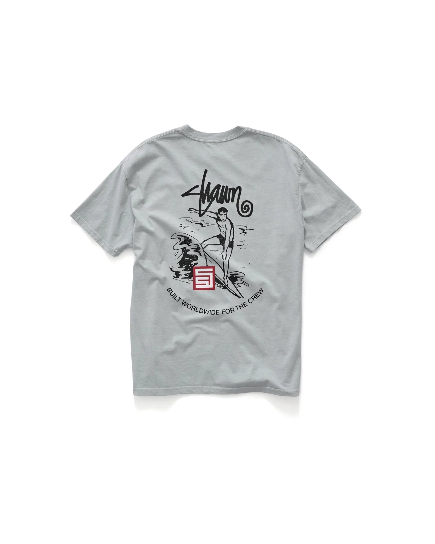 S/DOUBLE - For The Crew TEE WASHED GREY