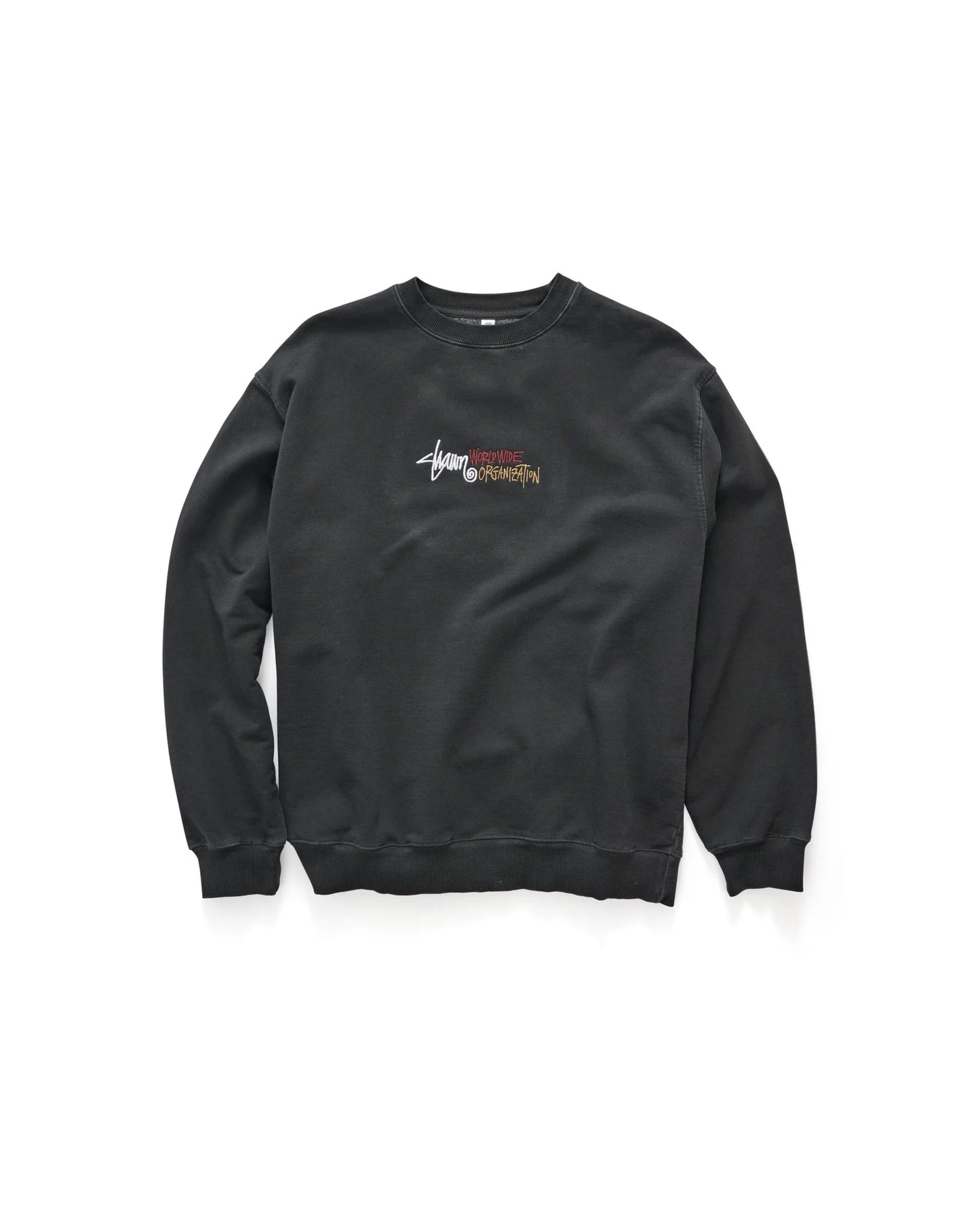 S/DOUBLE - WWO Crest Crew WASHED BLACK