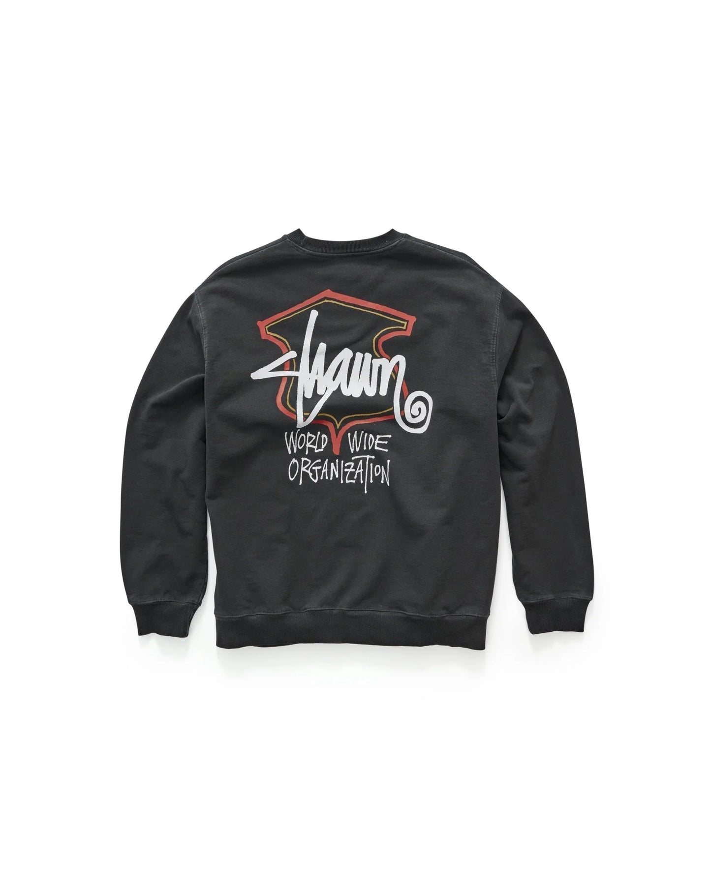S/DOUBLE - WWO Crest Crew WASHED BLACK