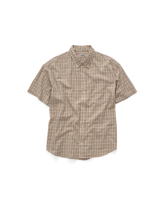 S/DOUBLE - Yard Plaid S/S Shirt - ORANGE