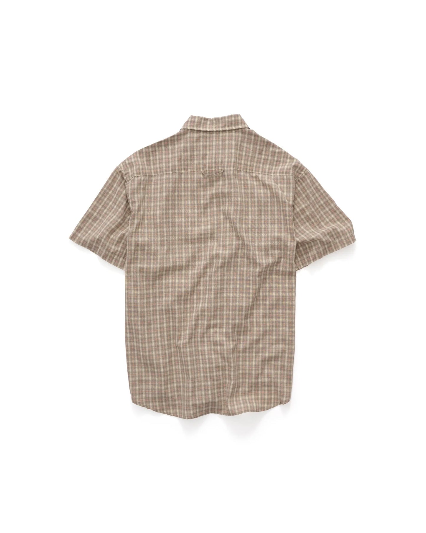 S/DOUBLE - Yard Plaid S/S Shirt - ORANGE