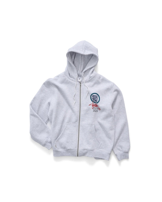 S/DOUBLE - 25/26 Zip Thru Hood GREY HEATHER