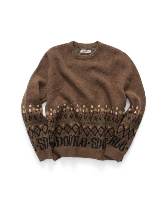 S/DOUBLE - KNITTED SWEATER CHOCOLATE