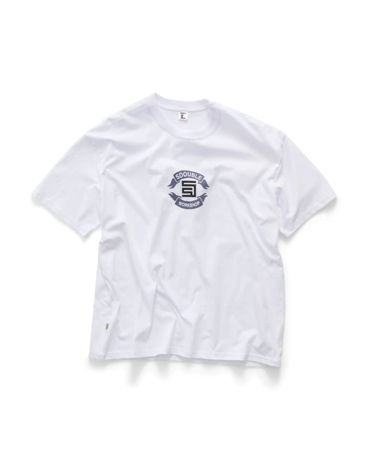 S DOUBLE - banner ss tee - white