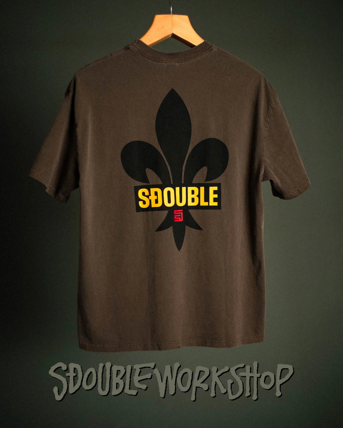 S/DOUBLE - Fleur SS TEE PIGMENT ASH