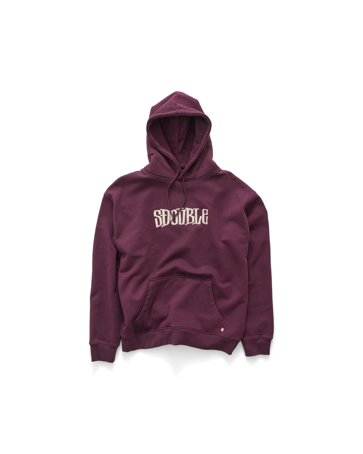 S/DOUBLE - Mid Block Fleece Hood BORDEAUX