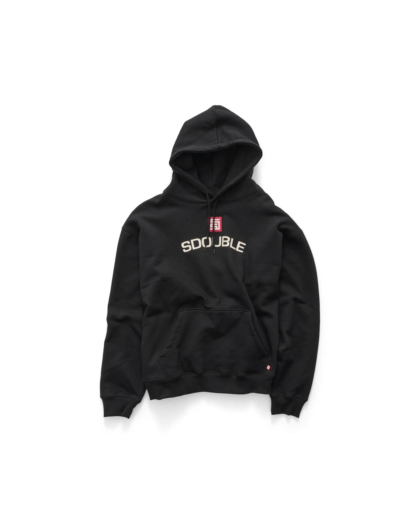 S DOUBLE - cities fleece hood - BLACK