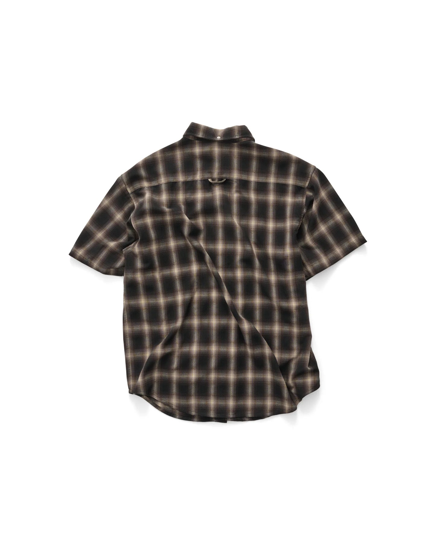 S DOUBLE - hixon plaid ss summer shirt - BORDEAUX