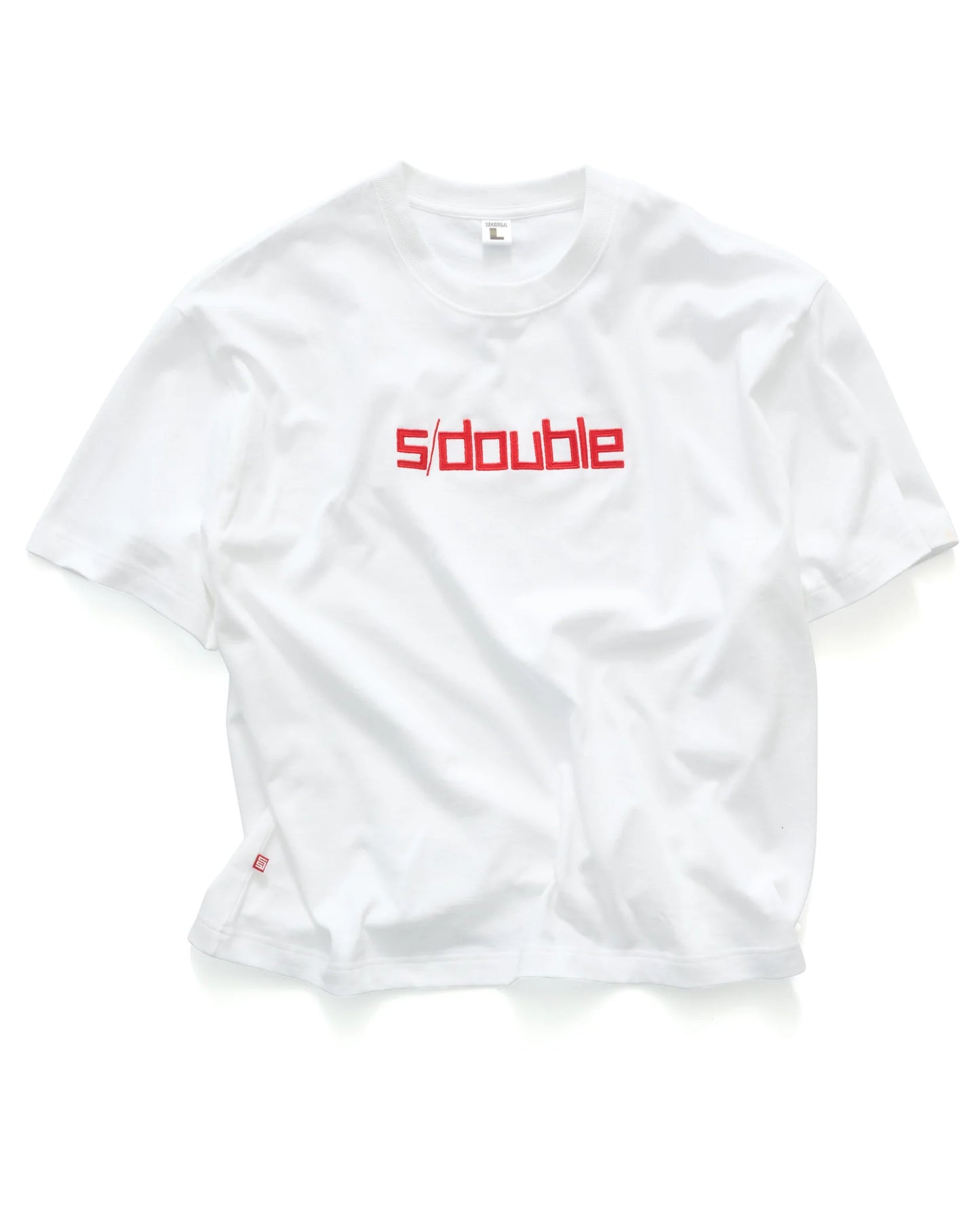 S/DOUBLE - Block Heavyweight T-shirt WHITE
