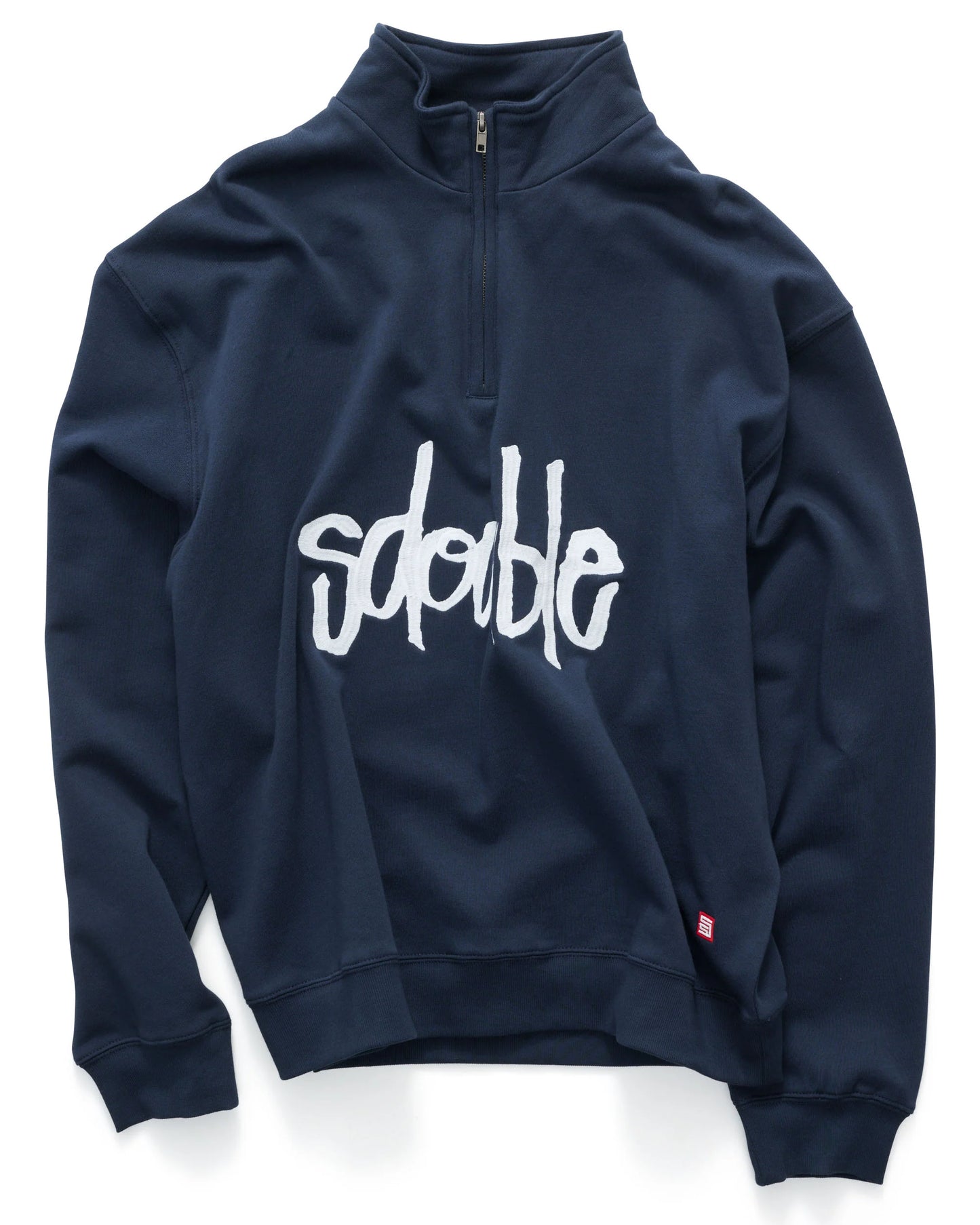 SDOUBLE-Marker terry quarter zip - NVY