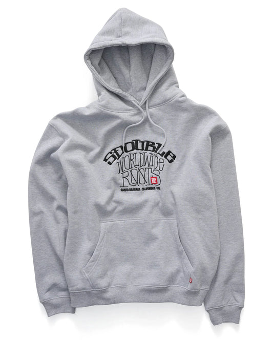 S/DOUBLE - Arch roots pullover hoodie GREY HEATHER