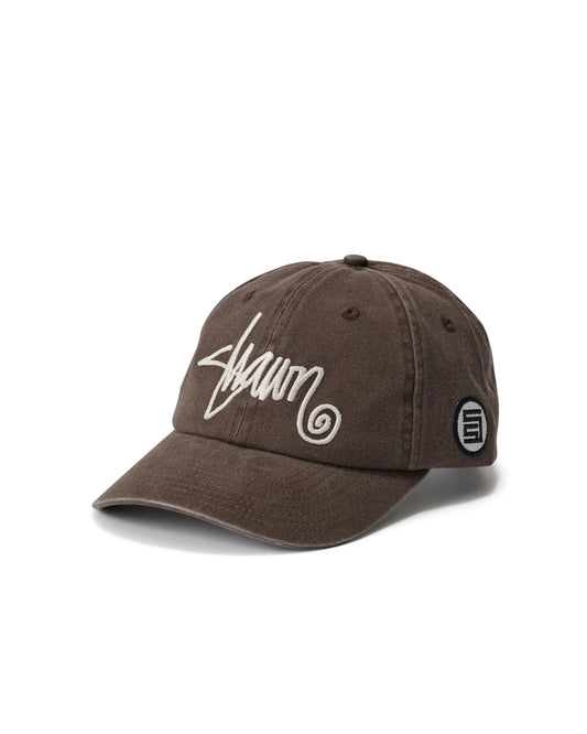 S/DOUBLE - Shawn Script Strapback CAP DARK CHOCOLATE