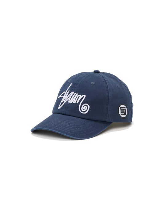 S/DOUBLE - Shawn Script Strap-back Cap - NAVY