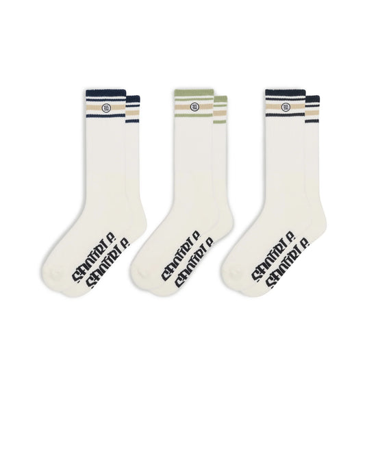 SDOUBLE - S-DOT SOCK 3PK NAVY/BLACK/SAGE