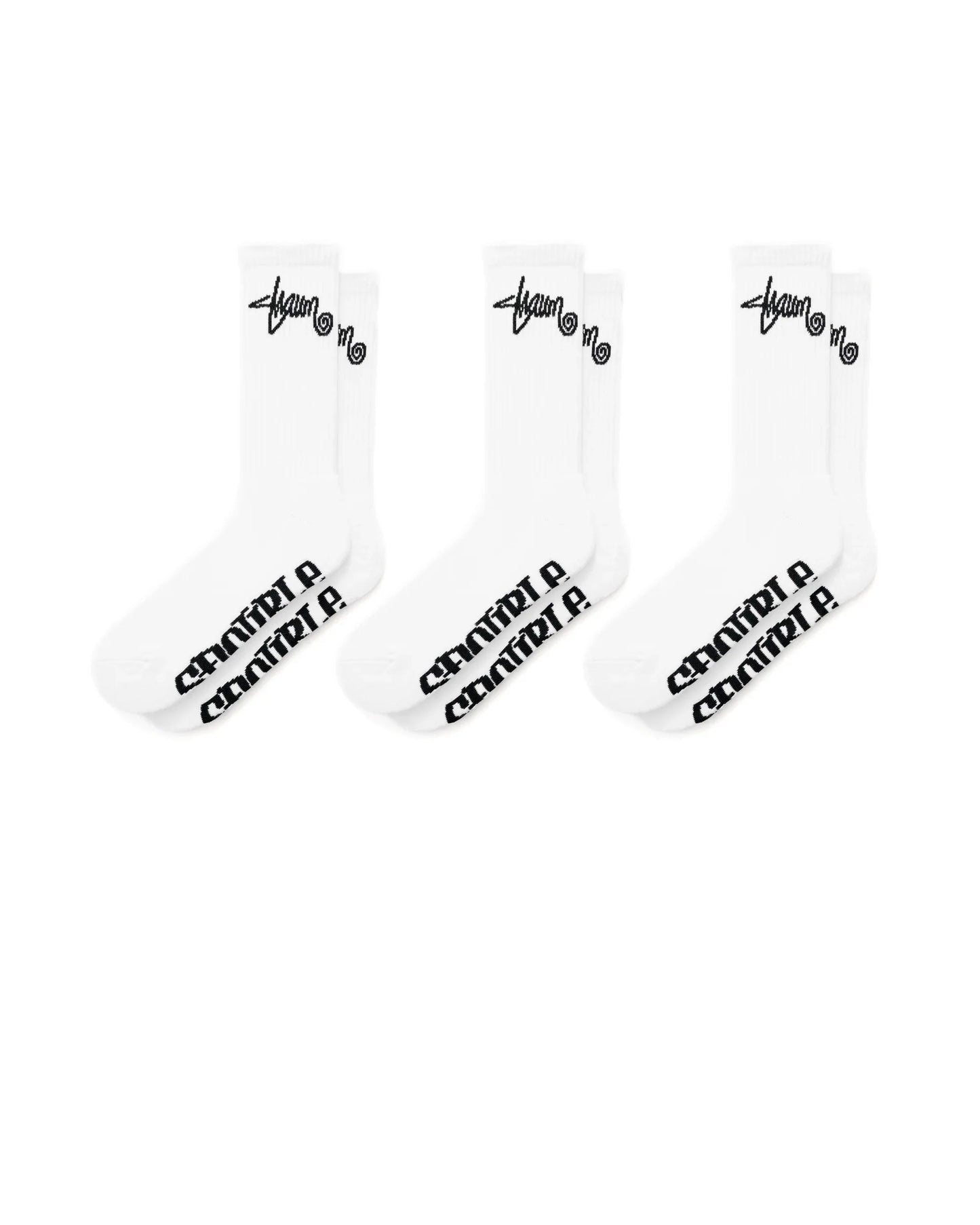 S/DOUBLE - Standard Shawn Sock 3pk WHITE