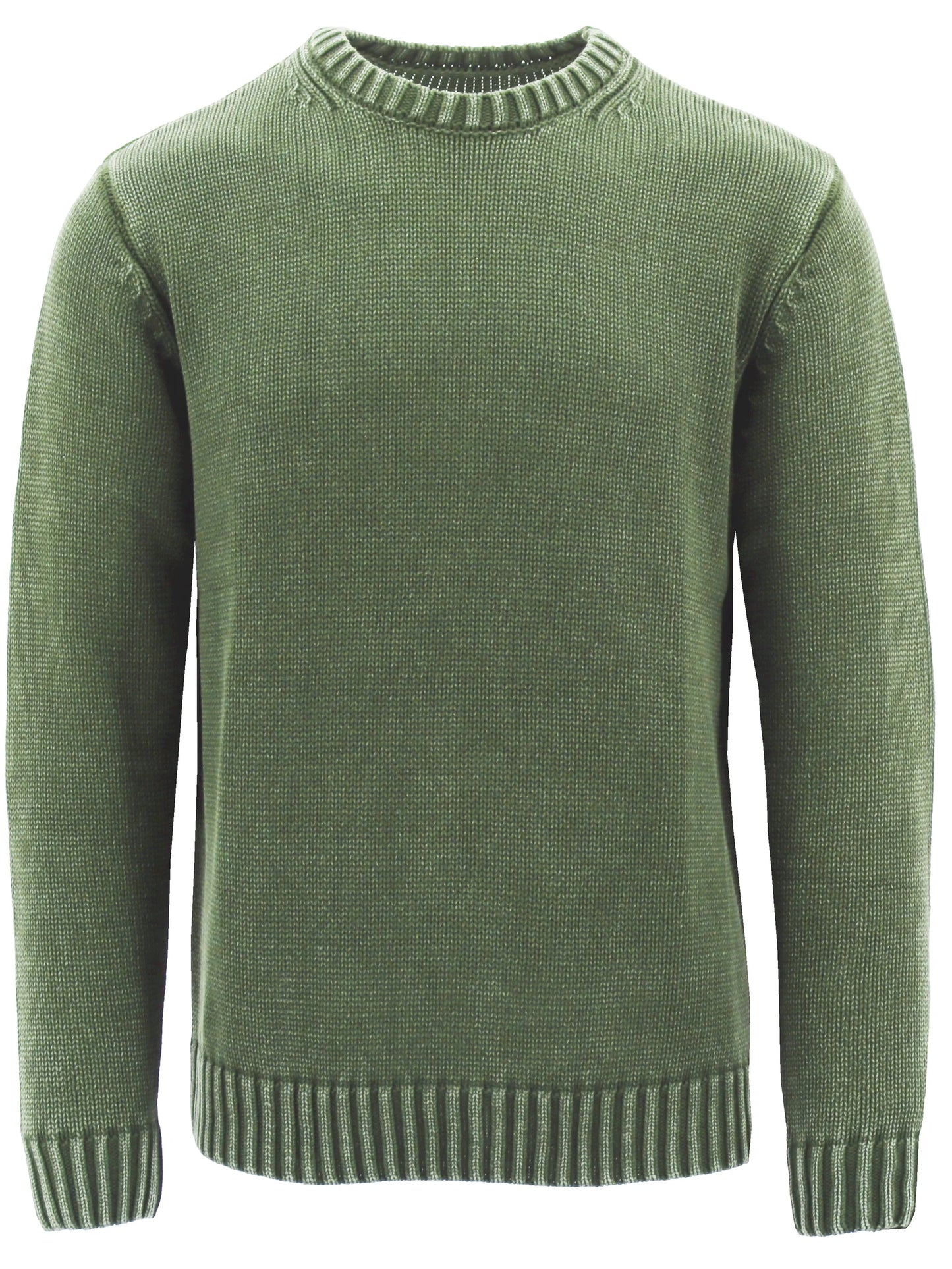 BOSTON - Knitted CREW GREEN